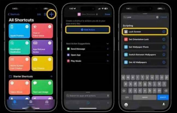 海城苹果14锁屏维修店分享iPhone14升级iOS16.4后如何创建锁屏快捷方式 