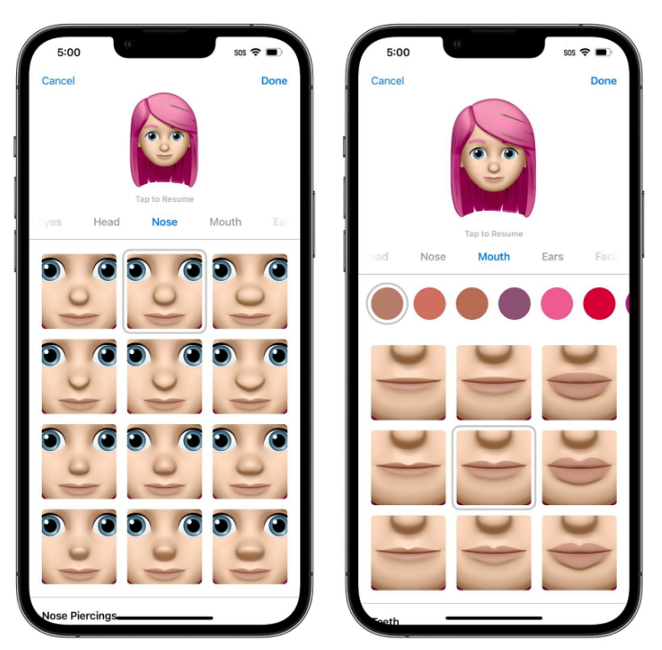 海城苹果手机维修分享​iOS 16中的拟我表情有了哪些变化和升级 